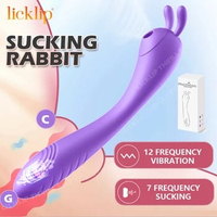 LICKLIP Bendable Rabbit Vibrators Dildo Nipple Sucker Clitoral Sucking Sex Toys for Women Clit Vacuum Vagina Stimulator Couple