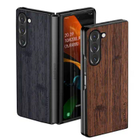 Case for Samsung Galaxy Z Fold 5 Z Fold5 5G funda bamboo wood pattern Leather cover coque for samsung galaxy z fold 5 case capa