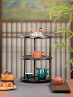 桌面博古架功夫茶杯置物架收納架紫砂壺展示架茶器茶具茶壺擺放架