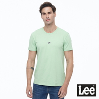 Lee 短袖T恤 小Logo拼貼圓領 男款蘋果綠
