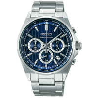 送禮首選★SEIKO 精工 CS系列 三眼計時碼表潮男腕錶-銀藍41mm(SBTR033J/8T63-01T0B) SK005 附提袋【全館滿額折價★APP下單跨店最高22%點數回饋】