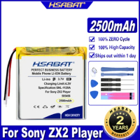 HSABAT ZX2 Player 2500mAh Battery for Sony ZX2 Player Batteries