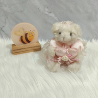 Boneka Beruang Russ Berrie Ariel Teddy Bear Pink Outfit Heart Princess Love Original
