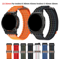 สายไนลอน Quickfit 26 มม. และ 22 มม. สีเขียวทหารและสีดำ เข้ากันได้กับ Garmin Fenix 8, E, 7, 7X, Pro, 