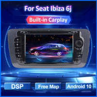 2 Din Android 10 Car DVD For Seat Ibiza 6j 2009 2010 2012 2013 Multimedia Player 2Din Recorder Carplay GPS Navigation Auto Radio