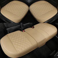 New Waterproof Leather Car Seat Cover Universal Breathable Car Front Rear Seat Cushion Protector Mat Pad for Truck Suv Van