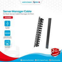 Vention Kabel Manager 1U Rack Server Cable Manager 24 Port Rak Server - KHAB0