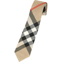 BURBERRY 經典款型格紋絲質領帶(典藏米色)