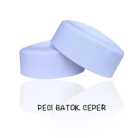 Peci Batok Putih (Pendek/Tinggi) - Kopiah Keras Haji Dewasa Kalbut