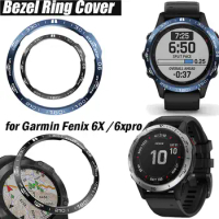 Stainless Steel Bezel Ring Cover For Garmin Fenix 6x /6xPro/6X Sapphire smartwatch Dial Adhesive AntiScratch protect metal case