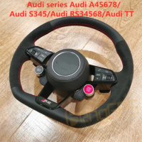 For Audi series Audi A45678/ Audi S345/Audi RS34568/Audi TT LED Carbon Fiber Modified Carbon Fiber Steering Wheel Buttons