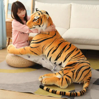 Simulation Animal Tiger Plush Toy Giant Animals Tiger Year Mascot Zodiac Siberian Tiger Decoration 67inch 170cm DY10039