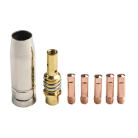 Mig Welding Machine Contact Tips Kit 0.6-1.2mm M6 Nozzle For MB-15AK Welding Torch Nozzles Welder Holder Gas Tools