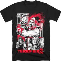 Terrifier 2 Bloody Good T-Shirt Crewneck Short Sleeve Tee 2023 Horror Movie Women Men's Clothes