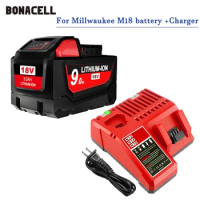 for Milwaukee 48-11-1852 M18 LITHIUM XC 6.0Ah Extended Capacity Battery for Milwaukee 48-11-1850 48-11-1840 Cordless Power Tools