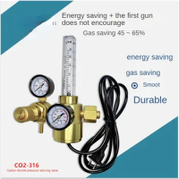 Heating Regulator CO2-316 CO2 Gas Meter Pressure Reducing Valve All Copper Pressure Gauge Pressure Hose