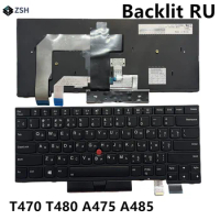 New RU Russian Backlit keyboard for Lenovo ThinkPad A475 T470 T480 A485 Laptop backlit keyboard