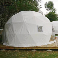 Waterproof PVC Clear Igloo Dome Tents Prefab Transparent Geodesic Dome House Tent Glamping