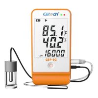 ELitech Digital Temperature Humidity Data Logger Refrigerator Thermometer Vaccine Fridge Temperature Monitor GSP-6G