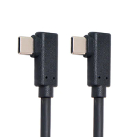 USB C Cable Type-C to Type-C Cable Gen2 10Gbps 65W Dual 90 Degree Left Right Angled Type