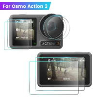 Tempered Glass Screen Protector for DJI Osmo Action 3 Sport Camera Scratch-resistant HD Protective Film for Osmo Action 3