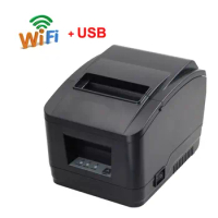80mm auto cutter WIFI+USB port receipt printer Bill printer Support QR code for Kitchen printer WIFI printer