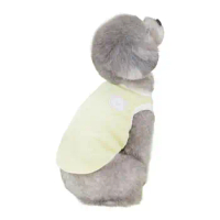 Dog Spring Vest Contrast Color Cartoon Bear Decor Sleeveless Round Neck Soft Dress-up Breathable Small Dogs Teddy Clothes