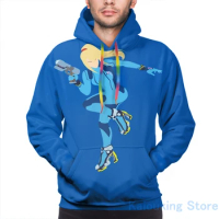 Mens Hoodies Sweatshirt for women funny Smash Bros - Zero Suit Samus print Casual hoodie Streatwear