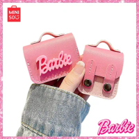 2024Miniso Barbie Cartoon Cute Pink Bag Airpods Pro2Iphone1/2 Generation Wireless Bluetooth Headphone Generation Protective Case