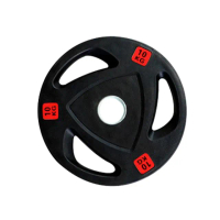 【NTONE】三孔包膠槓片10KG x2片(5cm奧桿專用 三孔設計方便拿取)