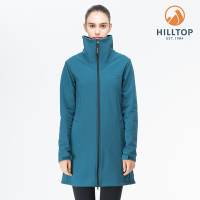 Hilltop 山頂鳥 女款WINDSTOPPER防風透氣刷毛長版外套H21F19藍