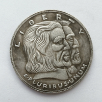 1936紐約長島三百周年紀念半美元 外國錢幣美國紀念幣仿古工藝品