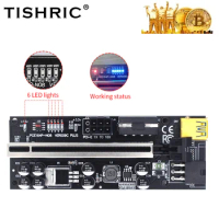 TISHRIC 1 To 10PCS Riser 009S Plus PCI E PCI Express X16 PCIE Riser Card 1X 16X USB 3.0 Riser For Video Card GPU Miner Mining