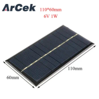 6V 1W Solar Panel Bank Solar Power Board Module Portable DIY Power High conversion For Light Battery Cell Phone Toy Chargers