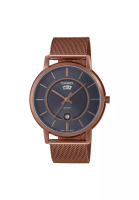 Casio Watches Casio Men's Analog Watch MTP-B120MR-8AV Rose Gold Stainless Steel Band Watch for Men