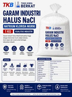 Garam Industri Halus NaCl 1Kg Bubuk Lokal