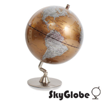 【SkyGlobe】5吋七彩金色金屬底座地球儀(英文版)