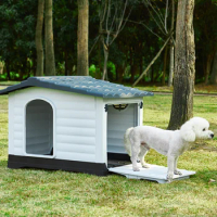 Outdoor Winter Breathable Sunscreen Removable Washable House-type Plastic Dog Kennel Rainproof Waterproof Large EasyAssemble
