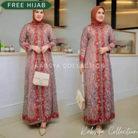 Gamis Pesta Tile Shangrilla – Material Tile Gamis Full Bordir Halus, Dalam Satin Velvet Cocok Kondan