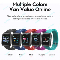 ID116 PLUS Color Screen Sports Watch Fitness Tracker Heart Rate Smart Bracelet Pedometer Smart Band Waterproof for IOS Android