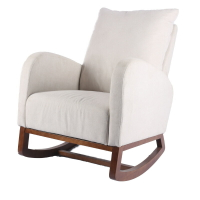 新中式實木搖搖椅胡桃木北歐單人椅子懶人沙發躺椅家用陽臺休閒椅