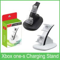 LED Dual USB Charging Charger Dock Stand Cradle Docking Station For -XBOX ONE S X SLIM Game Gaming Console Controller