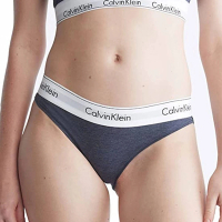 【Calvin Klein 凱文克萊】2023女時尚棉彈力藍灰色比基尼款三角內褲-網(預購)