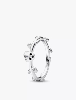 Pandora Marvel Baby Groot sterling silver ring with clear cubic zirconia and black enamel