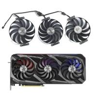 Video Card Fan For ASUS ROG Strix GeForce RTX 3080 3070 3090 3060Ti 3070Ti 3080Ti RX 6700 6800 Graphics Card Replacement Fan