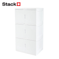STACKO ตู้บานเปิด 3 ชั้น S5 VID 70x50x121 ซม. สีขาว จัดส่งโดย HomePro