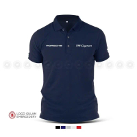 Áo Thun Polo, Thêu, PORSCHE 718 Cayman S Đua Xe Thể Thao, 911 Cayenne Panamera Baju Clubsport, Làm B
