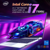2024 NEW Professional notebook windows 11 Intel Core i7-7500U Laptop computer 1920*1080 14.1 inch core i7 Ultra Slim Laptop