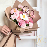 【Floral M】Love For Mommy康乃馨香水花束(乾燥花/母親節花束/禮物/康乃馨花束/永生花/母親節花禮)