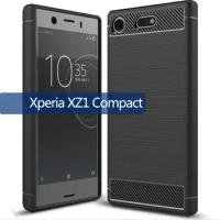 For Sony Xperia XZ1 Compact Silicone Case Luxury Carbon Fiber Skin Case For Sony XZ1 Compact Xperia XZ1 mini Soft Phone Cover